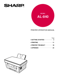Um das Dokument anzuzeigen Sharp AL-840 Bedienungsanleitung