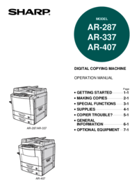Um das Dokument anzuzeigen Sharp AR-287 Bedienungsanleitung