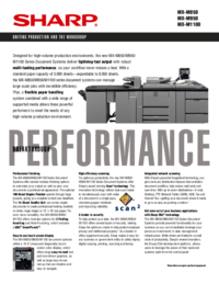 Um das Dokument anzuzeigen Sharp MX-M1100 Spezifikationsblatt