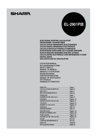 Um das Dokument anzuzeigen Sharp EL-2901PIII Bedienungsanleitung