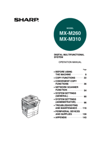 Um das Dokument anzuzeigen Sharp MX-M260 Bedienungshandbuch