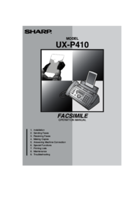 Um das Dokument anzuzeigen Sharp UX-P410 Spezifikationen