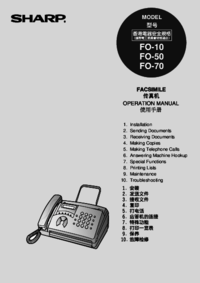 Um das Dokument anzuzeigen Sharp FO-10 Spezifikationen