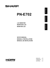 Um das Dokument anzuzeigen Sharp PN-E702 Installationshandbuch