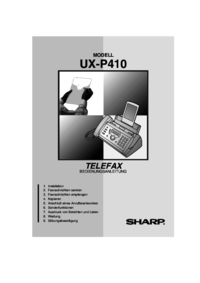 Um das Dokument anzuzeigen Sharp UX-66 Spezifikationen