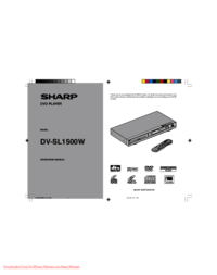 Um das Dokument anzuzeigen Sharp DV-SL1500W Spezifikationen