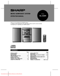 Um das Dokument anzuzeigen Sharp XL-530H Spezifikationen