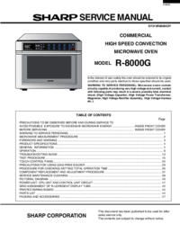 Um das Dokument anzuzeigen Sharp R-8000G Wartungshandbuch