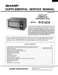 Um das Dokument anzuzeigen Sharp R-21JCA-F Wartungshandbuch