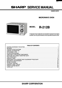 Um das Dokument anzuzeigen Sharp R-212 Wartungshandbuch