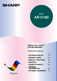 Um das Dokument anzuzeigen Sharp AR-C160 Spezifikationen
