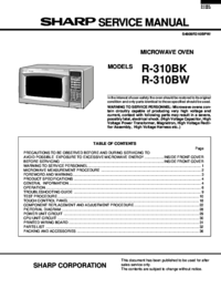 Um das Dokument anzuzeigen Sharp R-310BW Wartungshandbuch