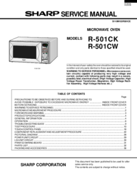 Um das Dokument anzuzeigen Sharp R-501CW Wartungshandbuch