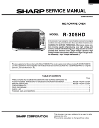 Um das Dokument anzuzeigen Sharp R-305HD Bedienungsanleitung