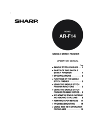 Um das Dokument anzuzeigen Sharp AR-F14 Spezifikationen