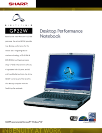 Um das Dokument anzuzeigen Sharp Actius PC-GP22W Bedienungsanleitung