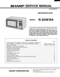 Um das Dokument anzuzeigen Sharp R-204 Wartungshandbuch