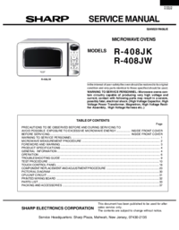 Um das Dokument anzuzeigen Sharp R-408JW Wartungshandbuch