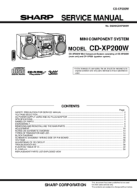 Um das Dokument anzuzeigen Sharp CD-XP200W Wartungshandbuch