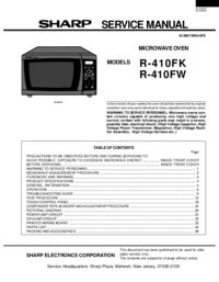 Um das Dokument anzuzeigen Sharp R-410FK Wartungshandbuch