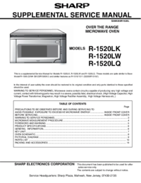 Um das Dokument anzuzeigen Sharp R-1520LK Wartungshandbuch