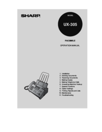 Um das Dokument anzuzeigen Sharp UX-51 Spezifikationen