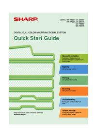 Um das Dokument anzuzeigen Sharp MX-2300N Schnellstart Anleitung